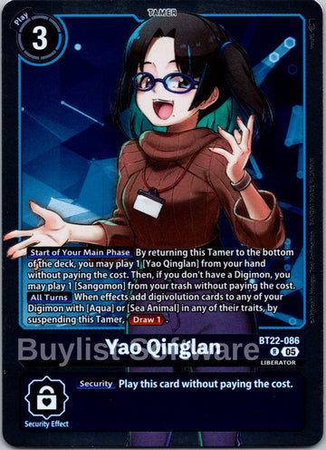Yao Qinglan [BT22-086] [Cyber Eden] Foil