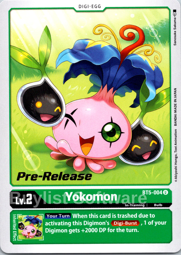 Yokomon [BT5-004 U] [Battle of Omni Pre-Release Cards]