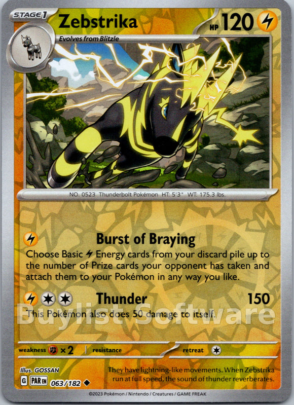 Zebstrika [063/182] [Paradox Rift] Reverse Holofoil