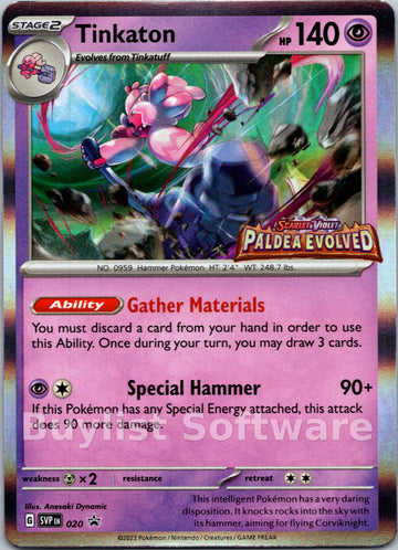 Tinkaton (Scarlet & Violet Promo Cards Stamped)