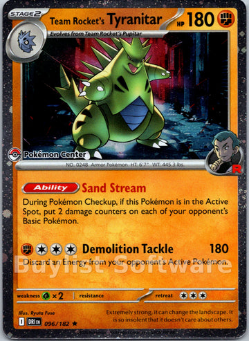 Team Rocket's Tyranitar (Pokemon Center Exclusive)