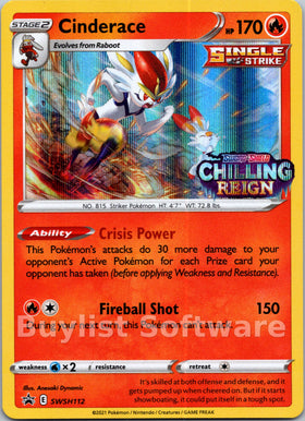 Cinderace (Sword & Shield Promo Cards Stamped)