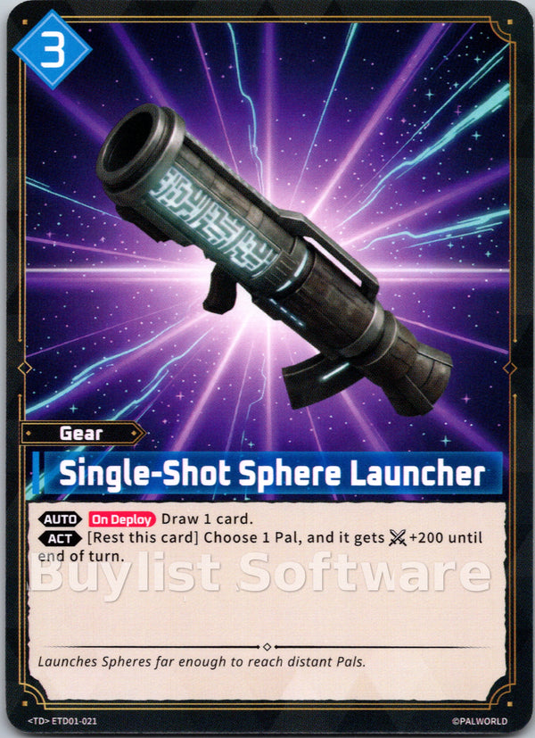 Single-Shot Sphere Launcher