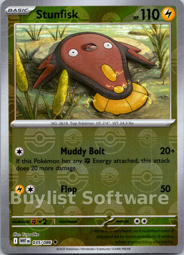 Stunfisk (Poke Ball Pattern) [035/086] [White Flare] Holofoil