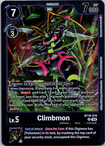 Climbmon [BT16-074-R] [Beginning Observer Pre-Release Cards] Foil