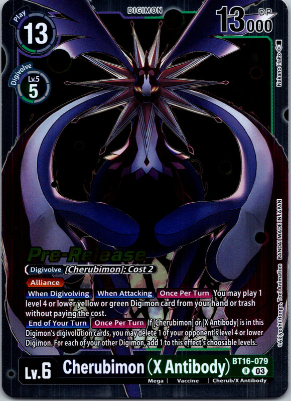 Cherubimon (X Antibody) [BT16-079-R] [Beginning Observer Pre-Release Cards] Foil