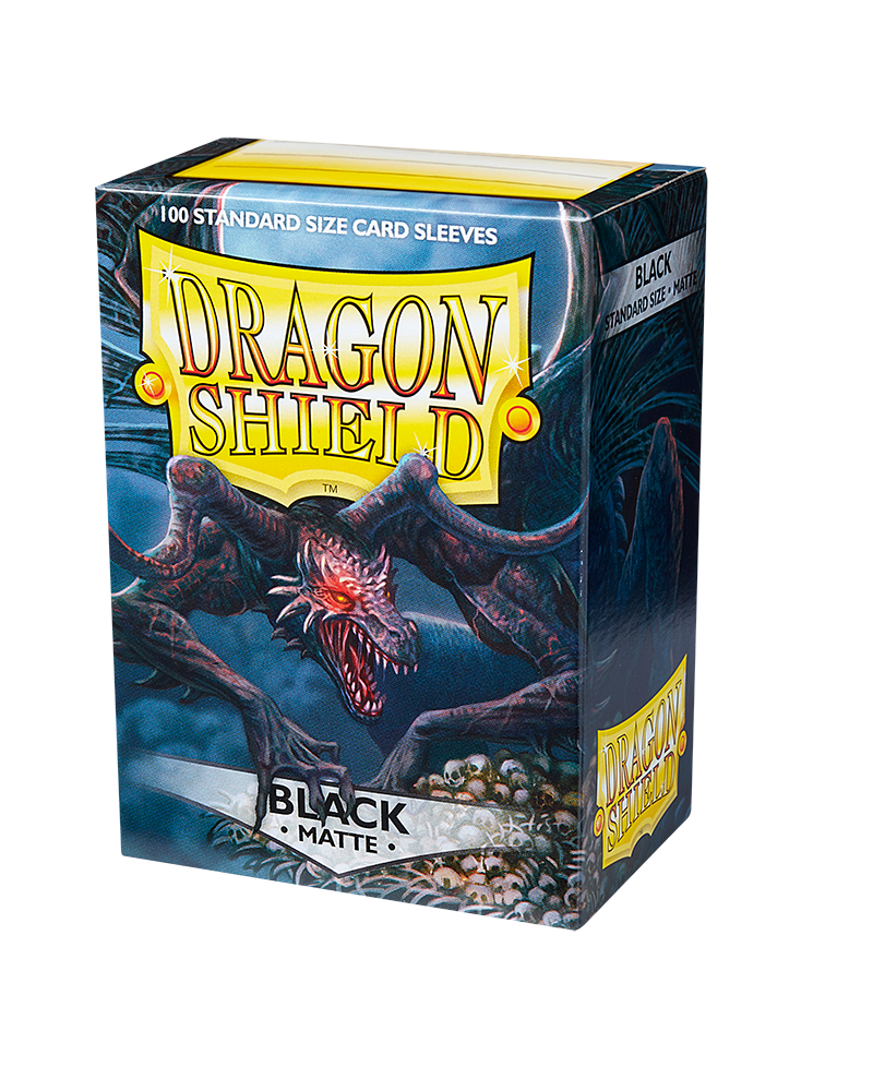 100ct Black Dragon Shield Matte Sleeves