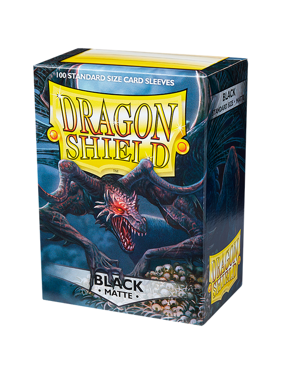 100ct Black Dragon Shield Matte Sleeves