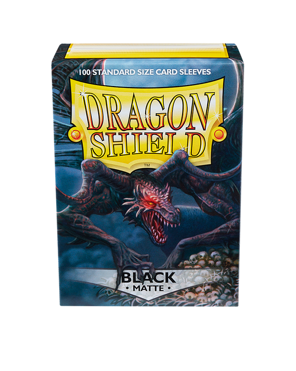 100ct Black Dragon Shield Matte Sleeves