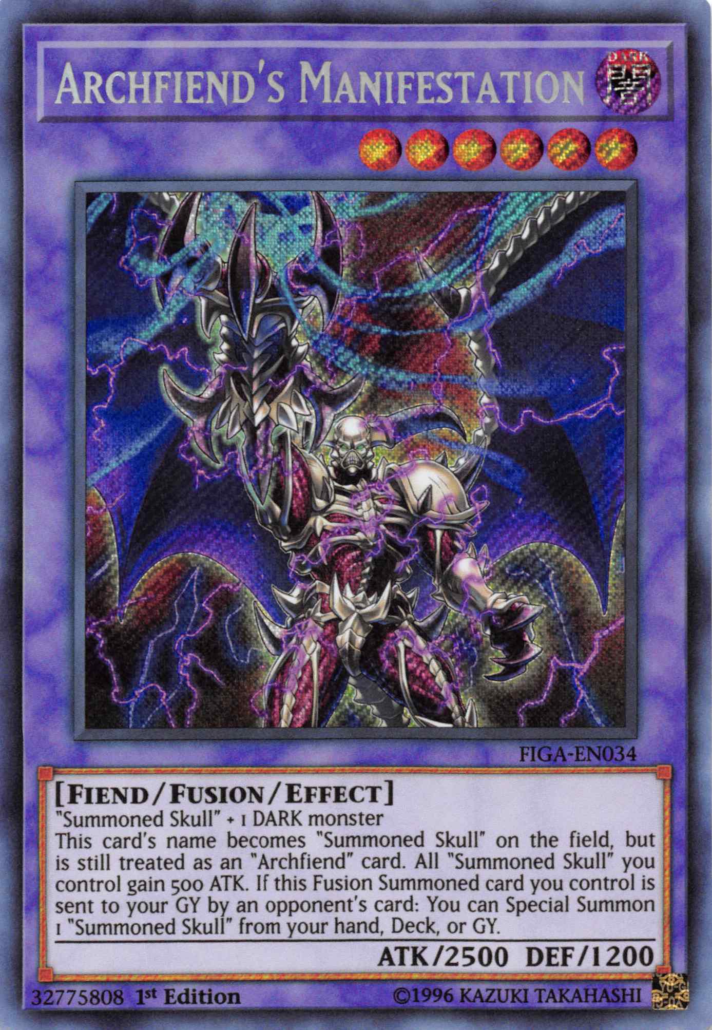 Archfiend's Manifestation [FIGA-EN034] Secret Rare