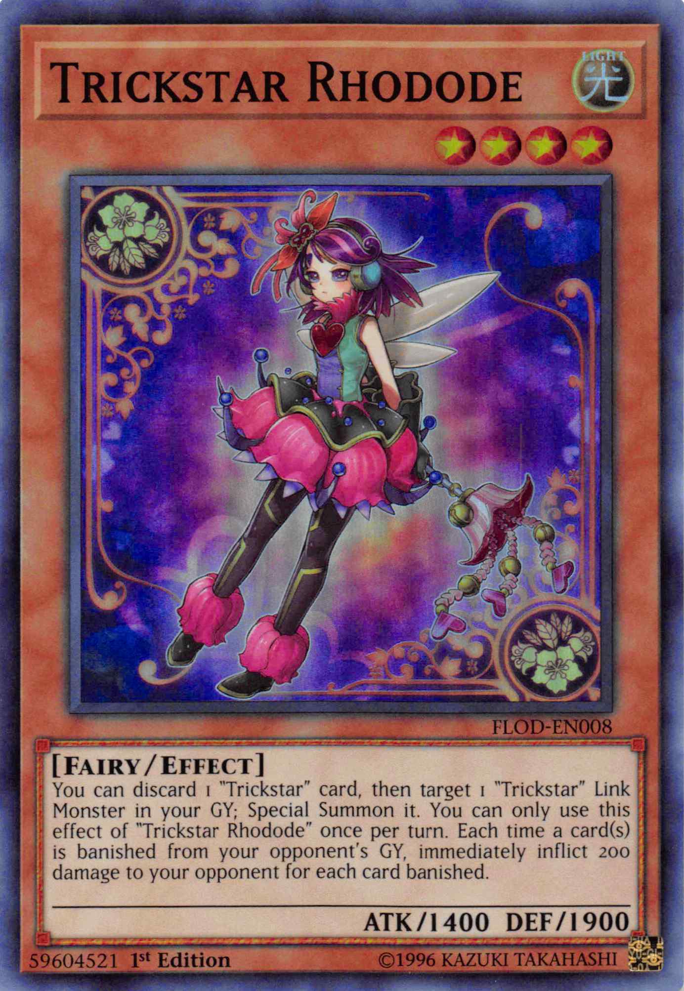 Trickstar Rhodode [FLOD-EN008] Super Rare