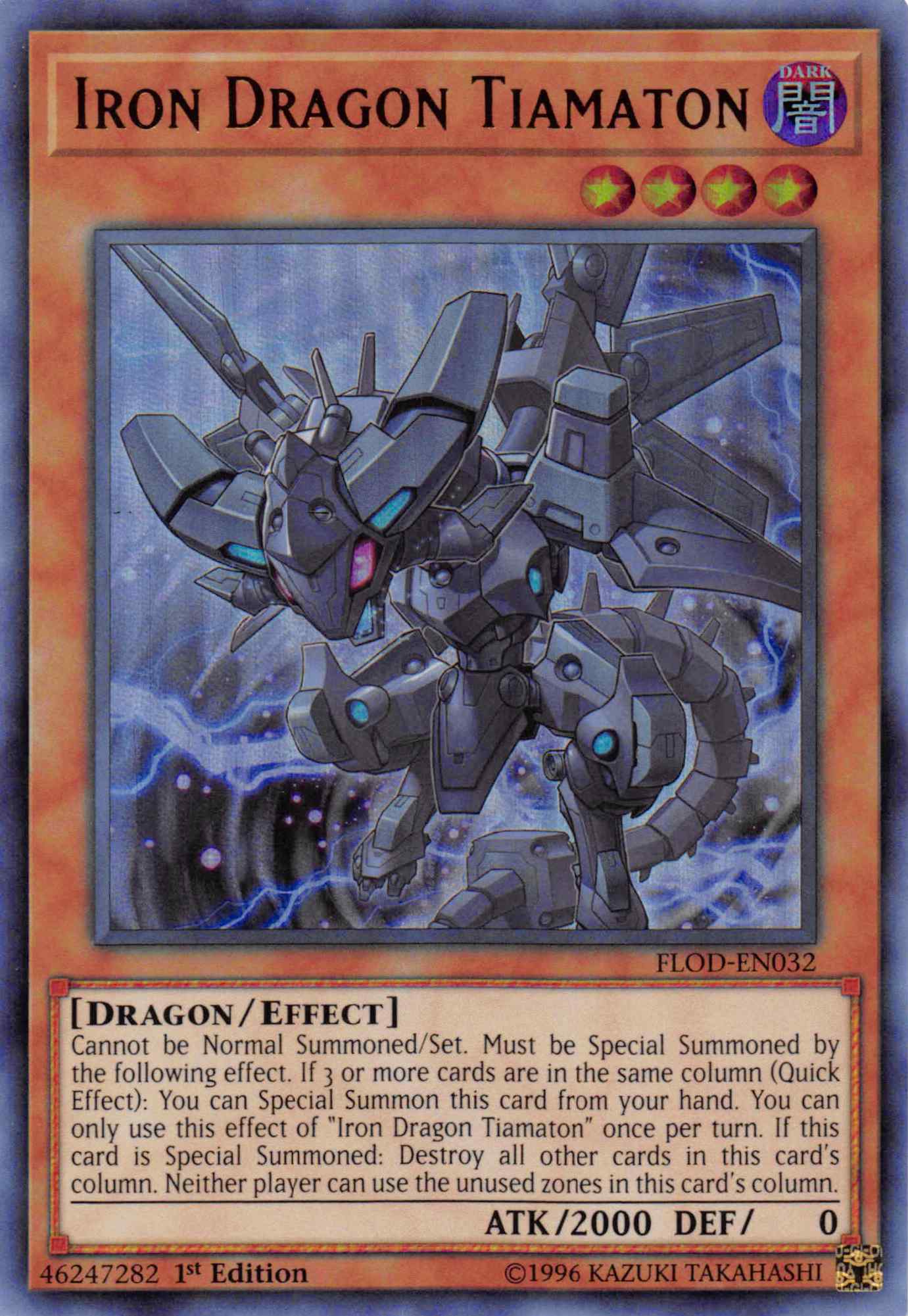 Iron Dragon Tiamaton [FLOD-EN032] Ultra Rare