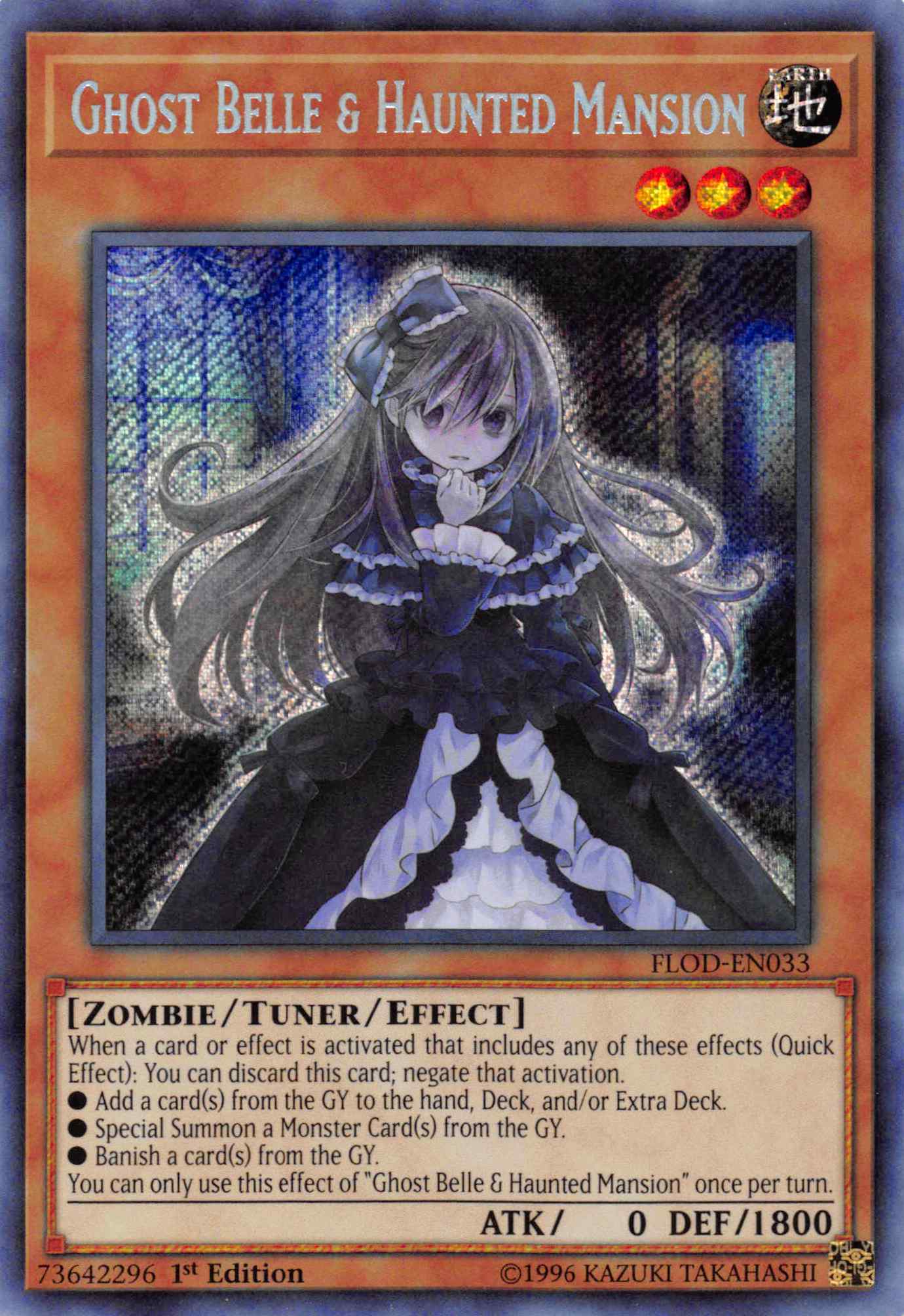 Ghost Belle & Haunted Mansion [FLOD-EN033] Secret Rare