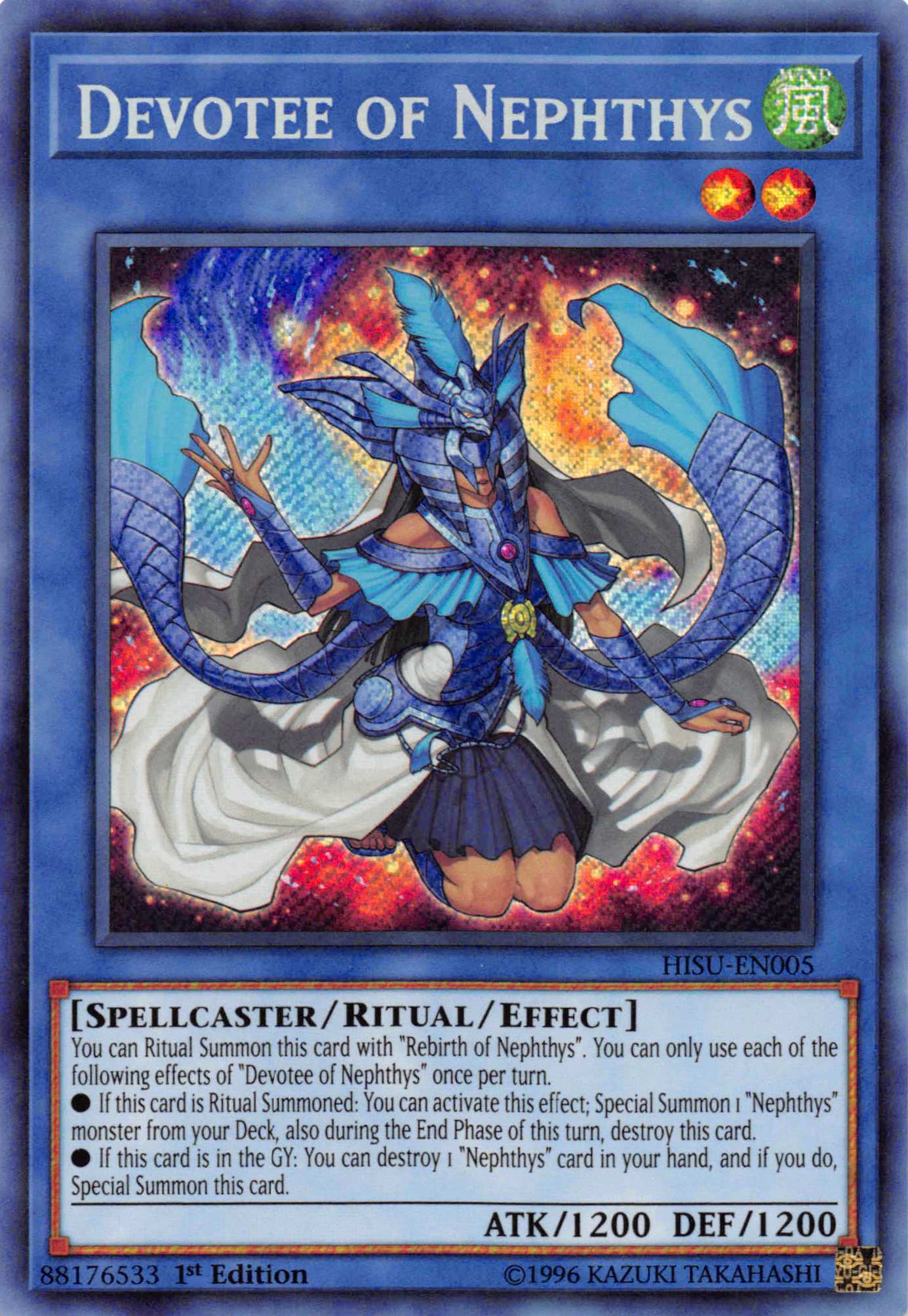 Devotee of Nephthys [HISU-EN005] Secret Rare