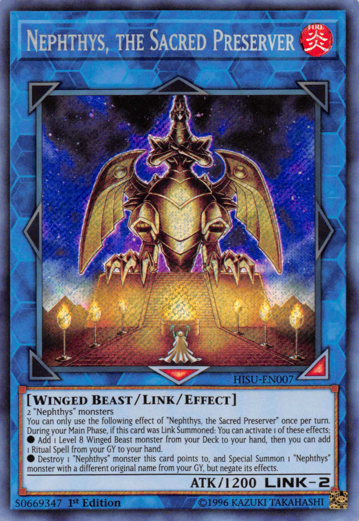 Nephthys, the Sacred Preserver [HISU-EN007] Secret Rare