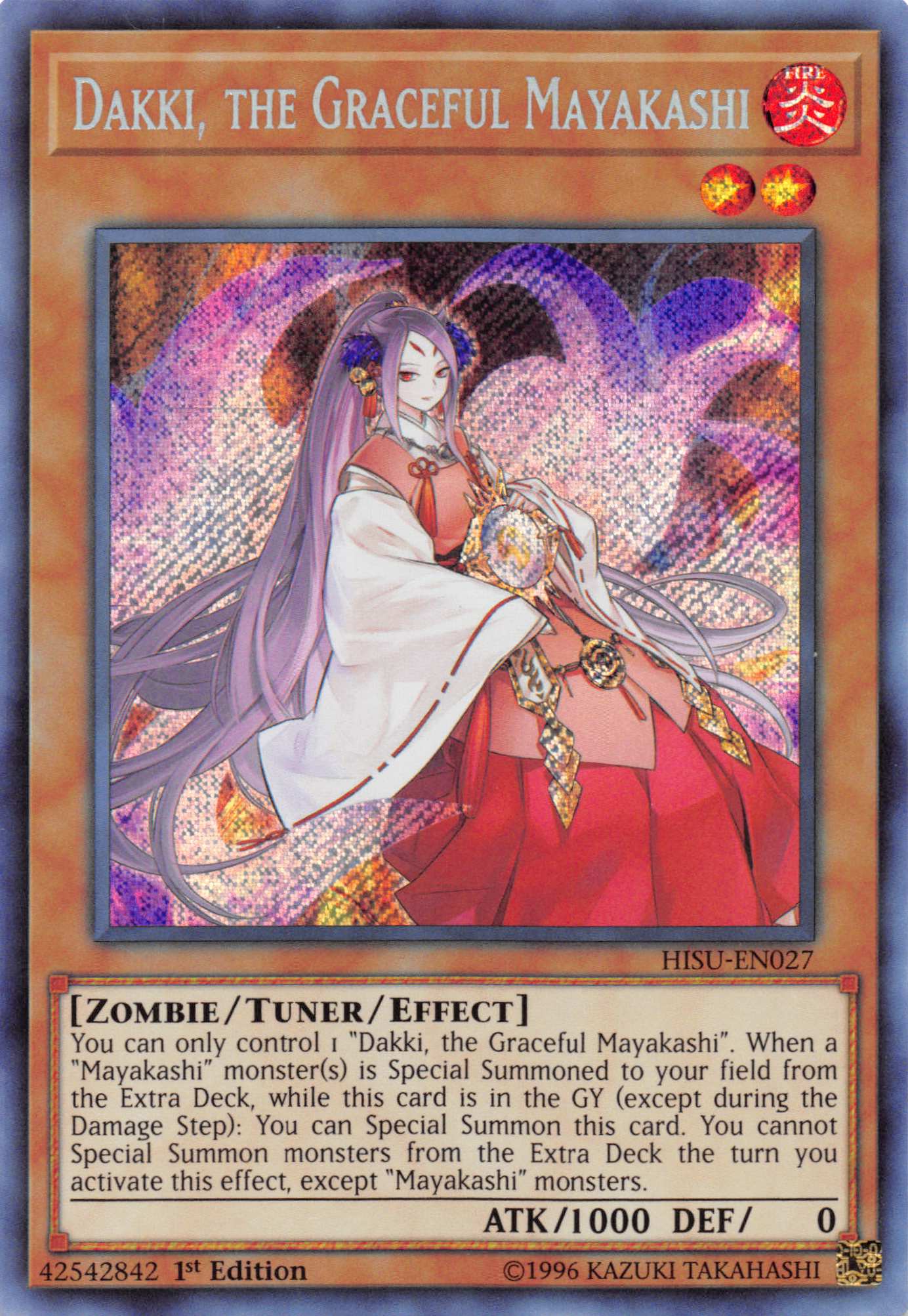 Dakki, the Graceful Mayakashi [HISU-EN027] Secret Rare