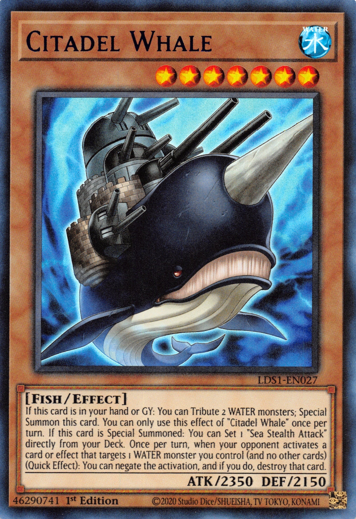 Citadel Whale (Blue) [LDS1-EN027] Ultra Rare