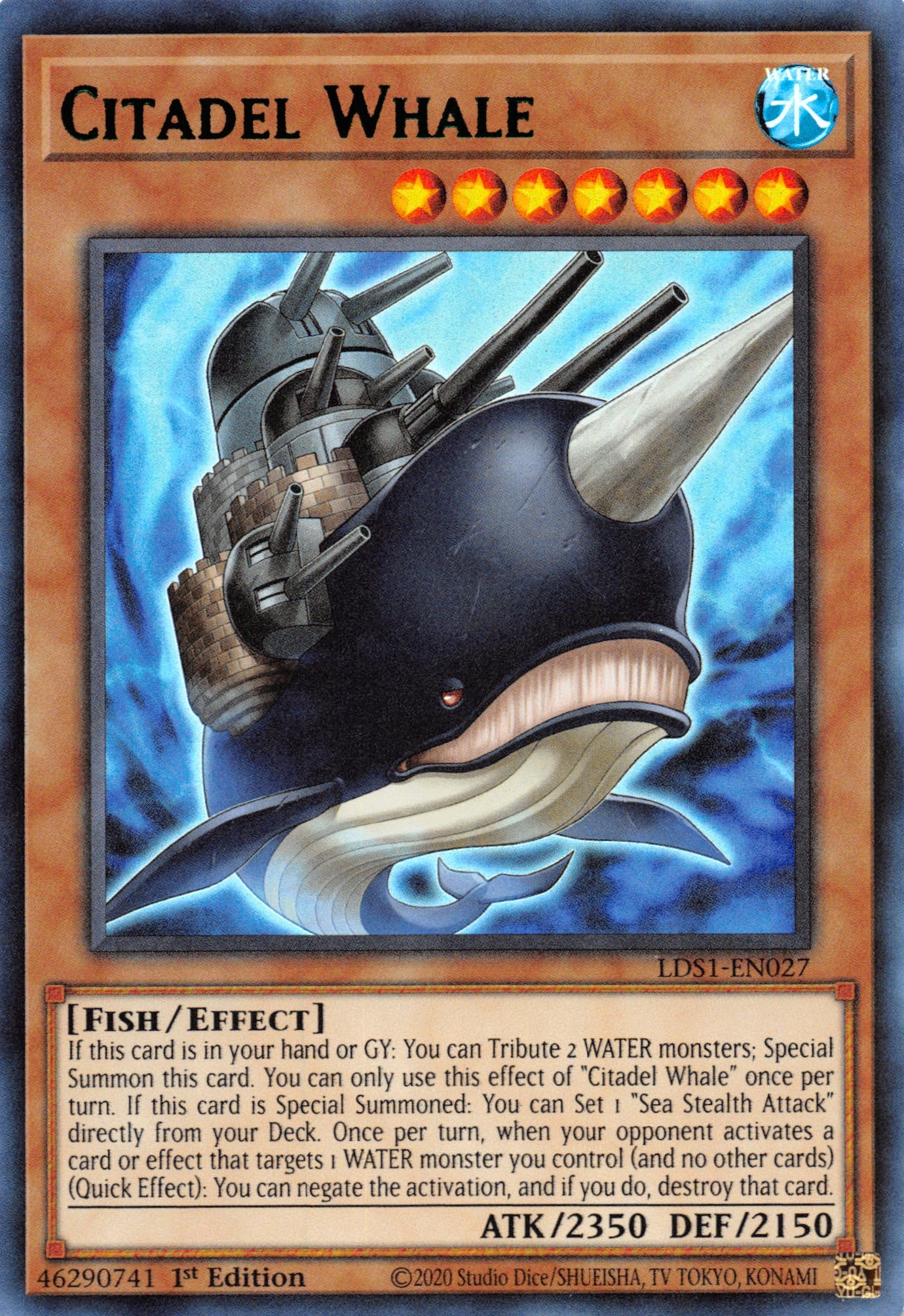 Citadel Whale (Green) [LDS1-EN027] Ultra Rare