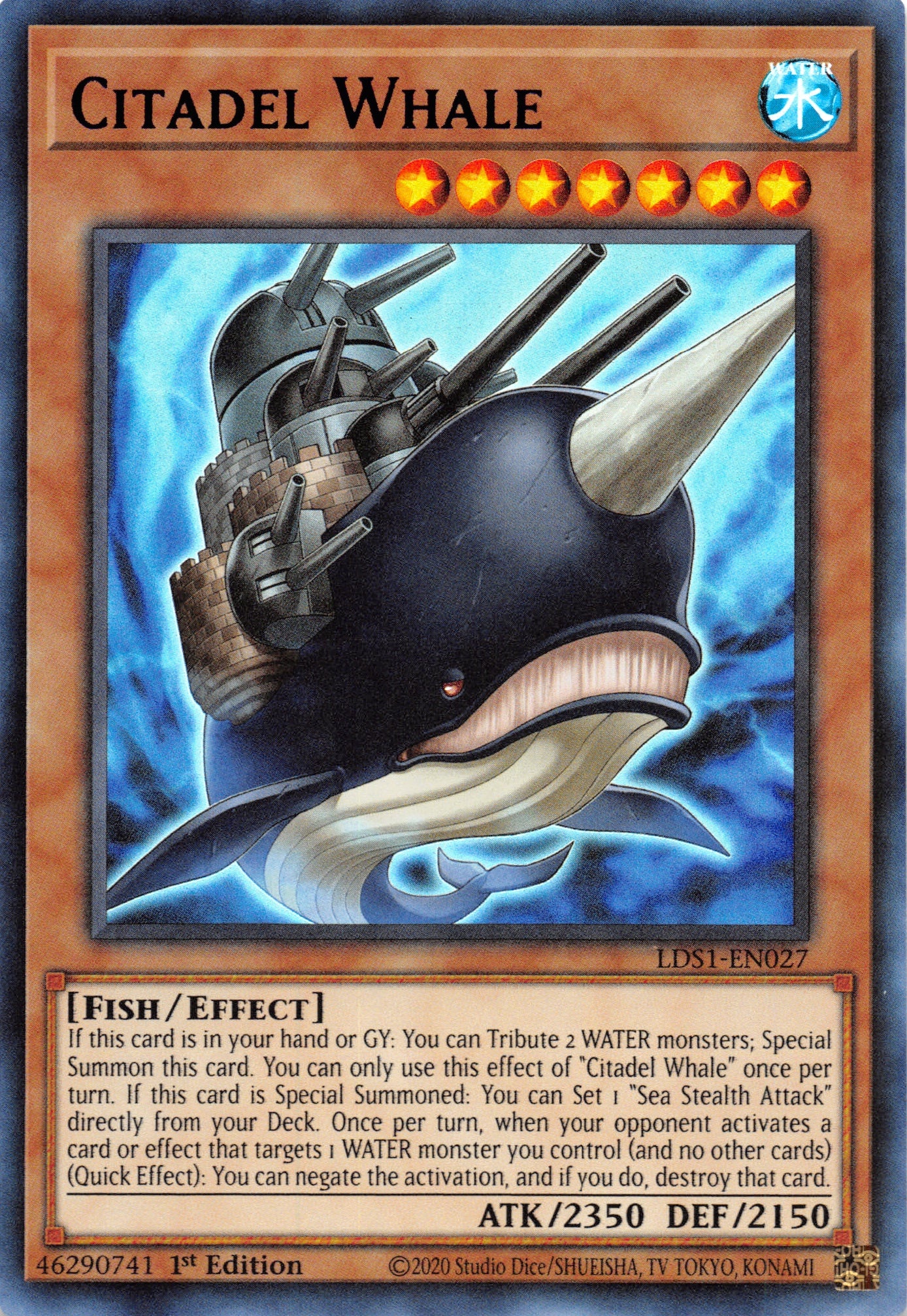 Citadel Whale (Purple) [LDS1-EN027] Ultra Rare