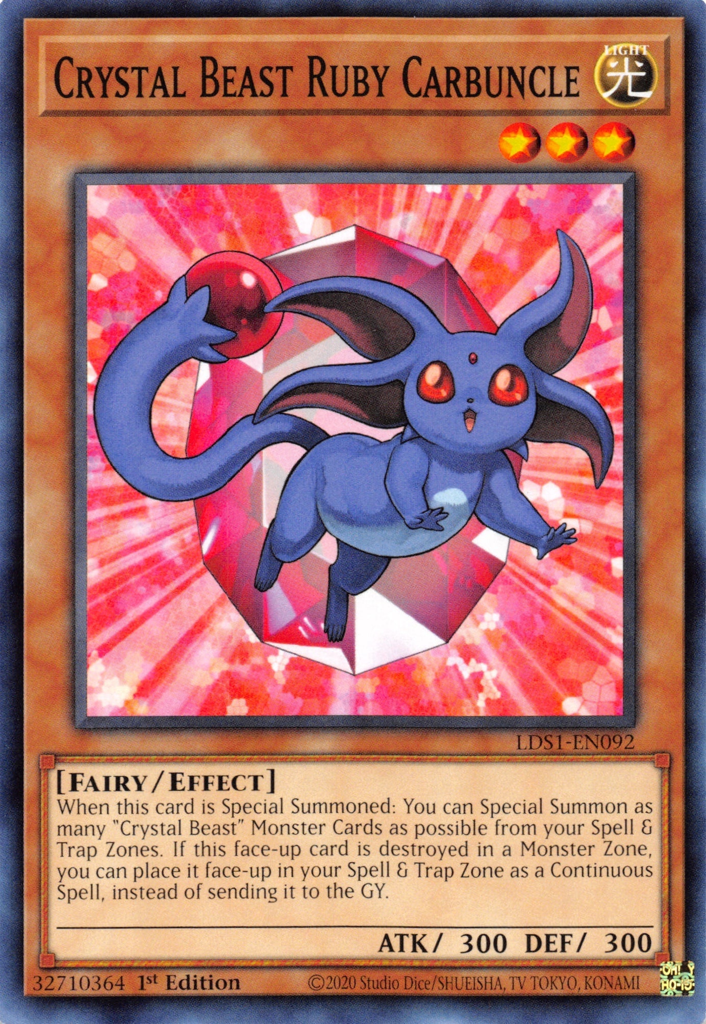 Crystal Beast Ruby Carbuncle [LDS1-EN092] Common