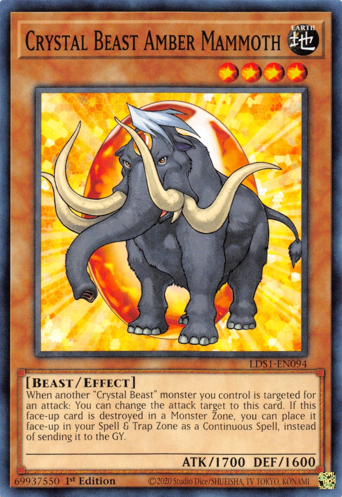 Crystal Beast Amber Mammoth [LDS1-EN094] Common