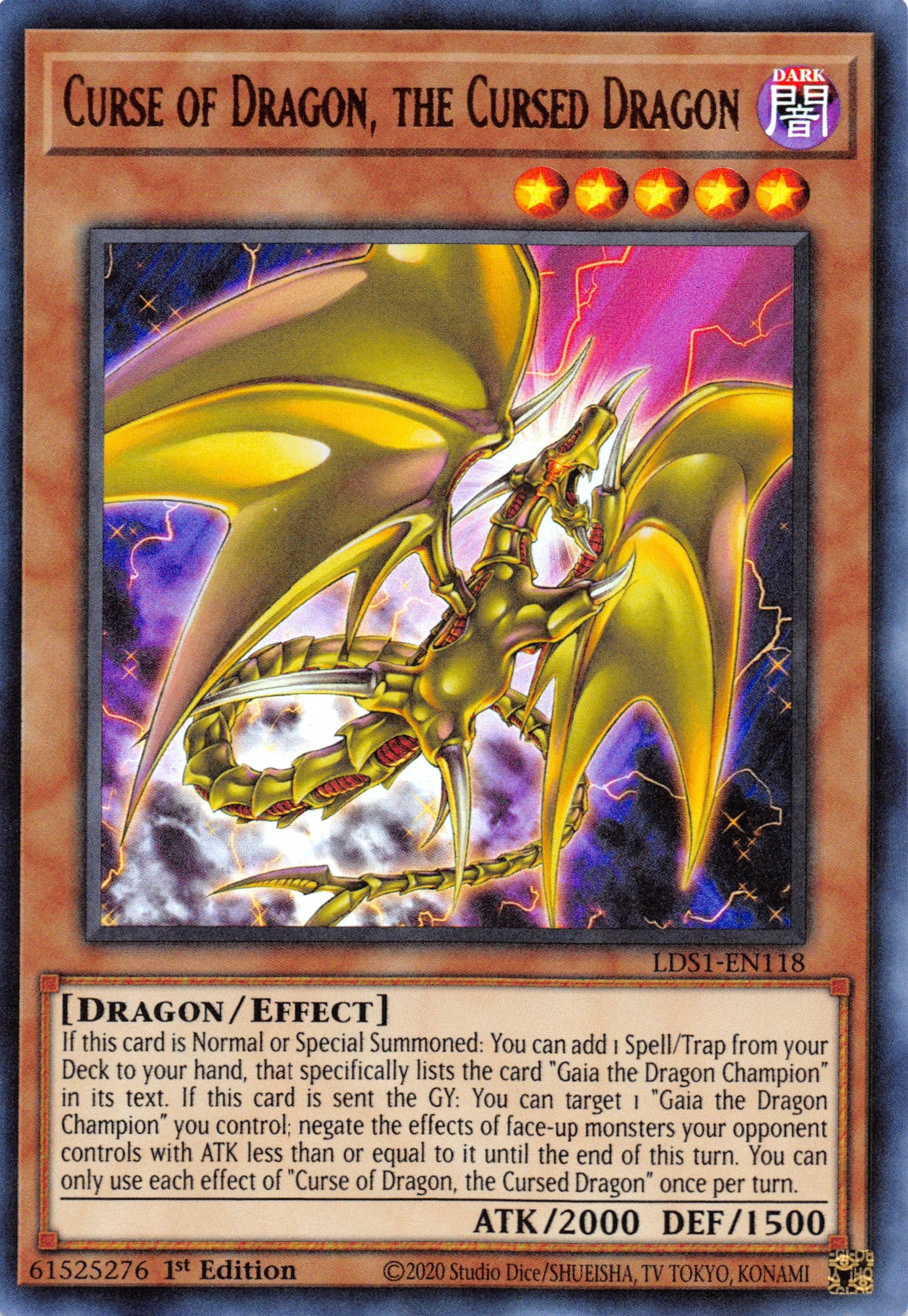 Curse of Dragon, the Cursed Dragon [LDS1-EN118] Ultra Rare