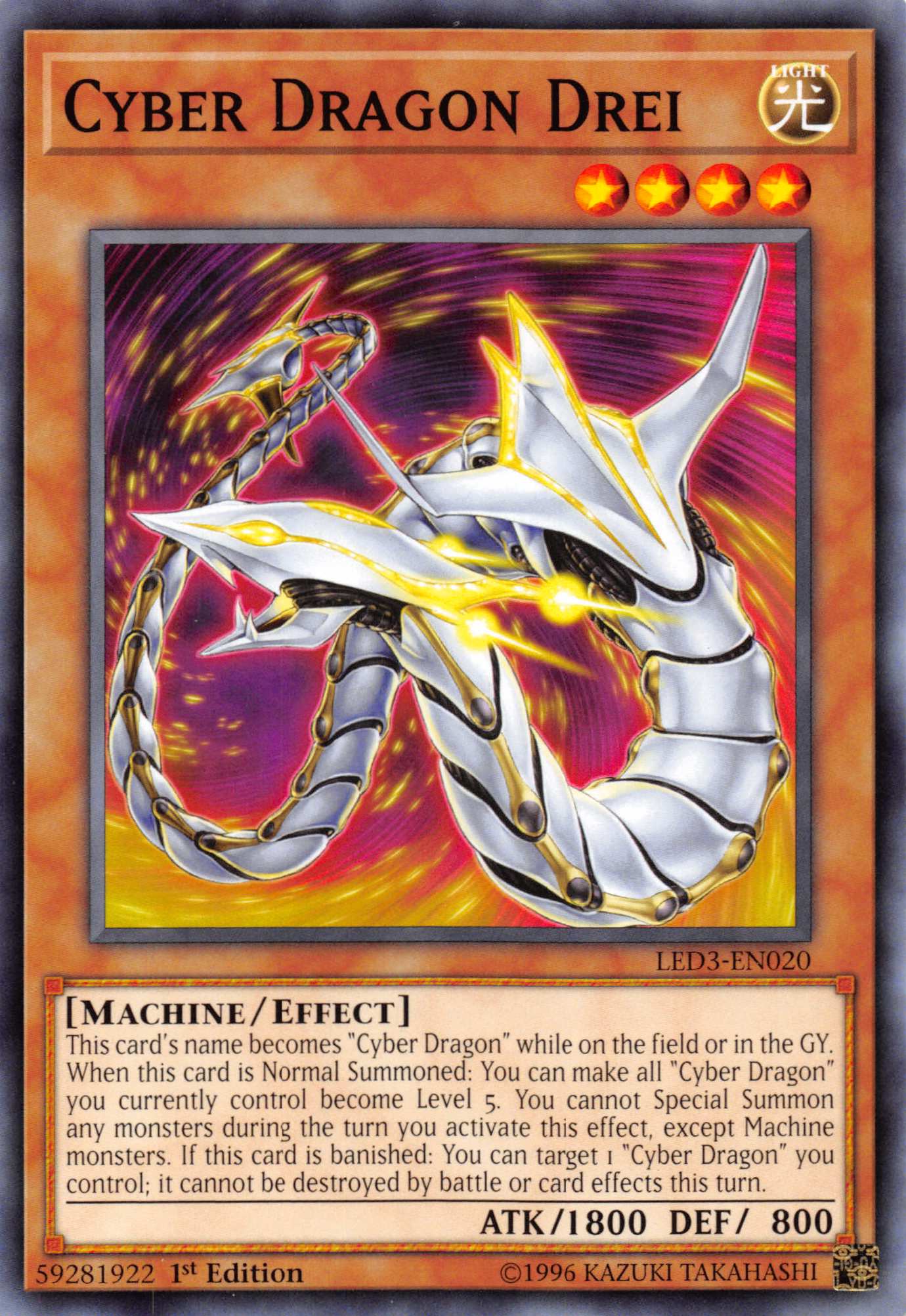 Cyber Dragon Drei [LED3-EN020] Common