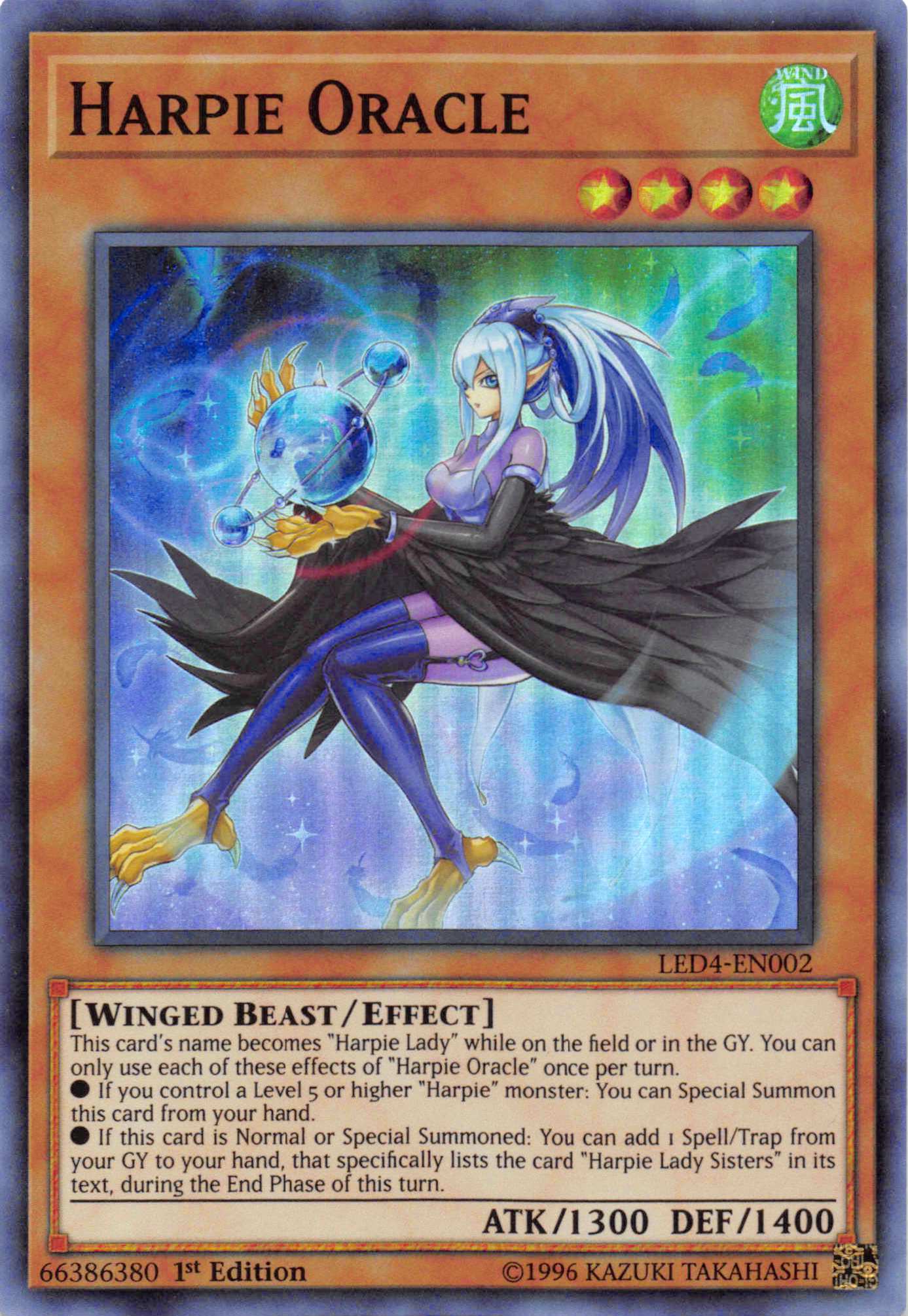 Harpie Oracle [LED4-EN002] Super Rare