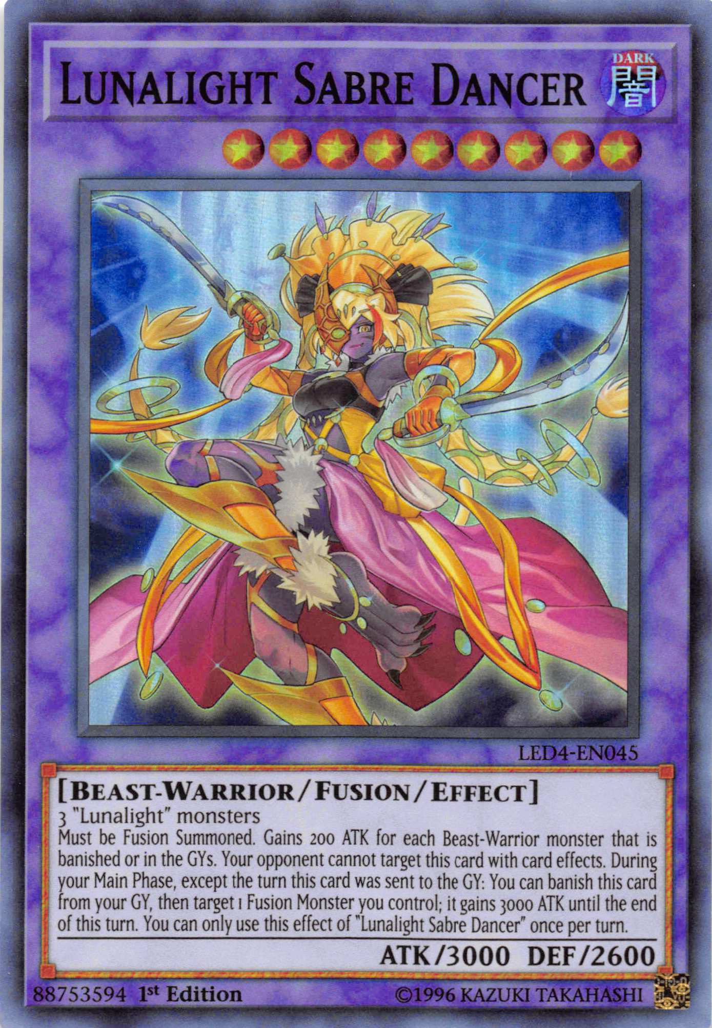 Lunalight Sabre Dancer [LED4-EN045] Super Rare