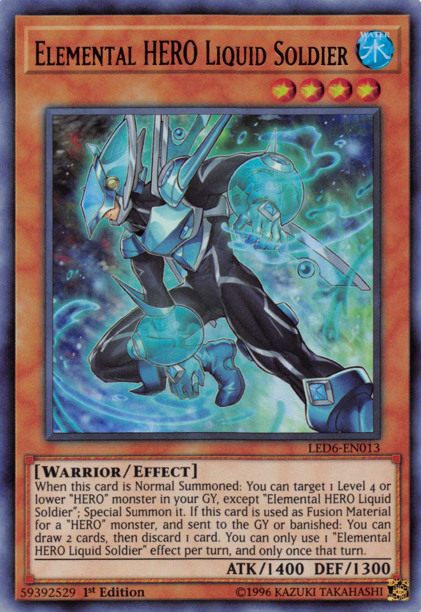 Elemental Hero Liquid Soldier [LED6-EN013] Ultra Rare