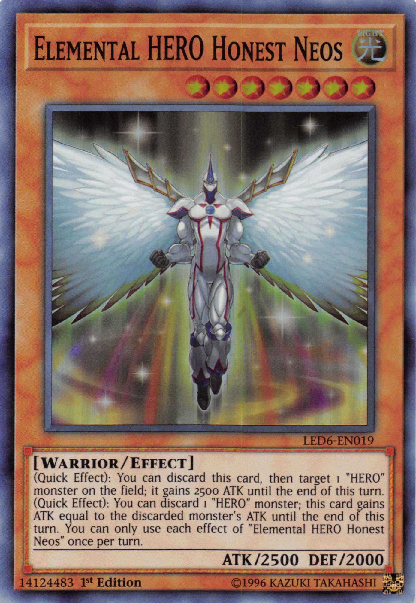 Elemental Hero Honest Neos [LED6-EN019] Super Rare