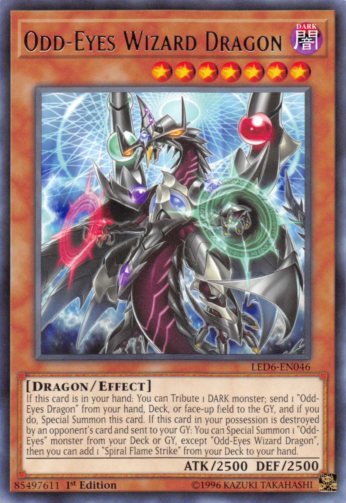 Odd-Eyes Wizard Dragon [LED6-EN046] Rare