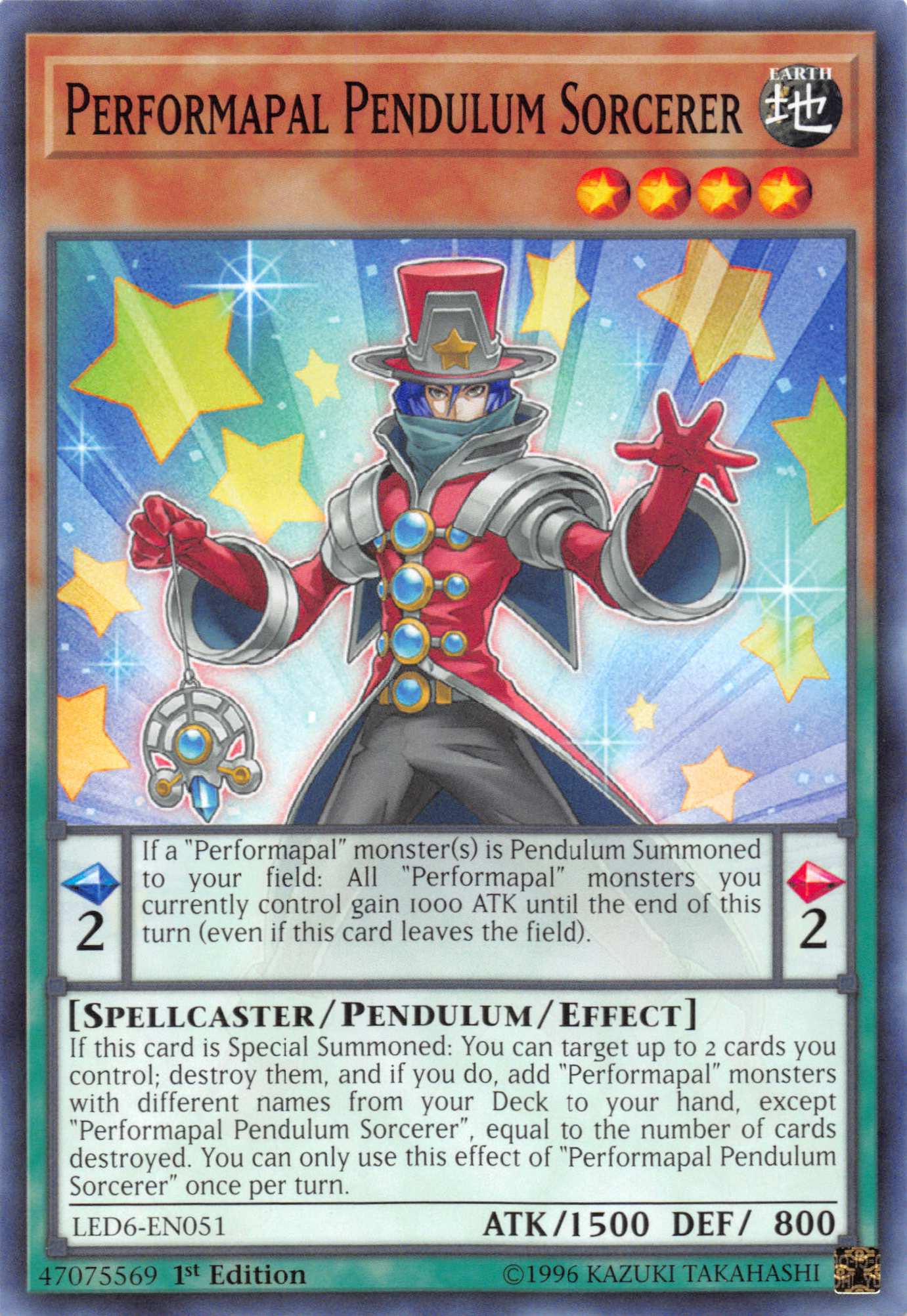 Performapal Pendulum Sorcerer [LED6-EN051] Common