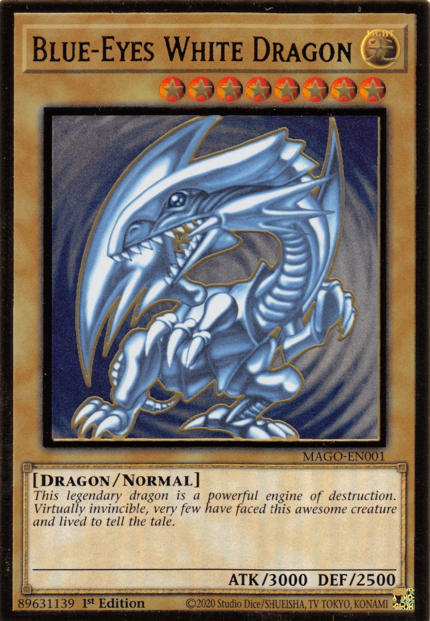 Blue-Eyes White Dragon [MAGO-EN001] Gold Rare