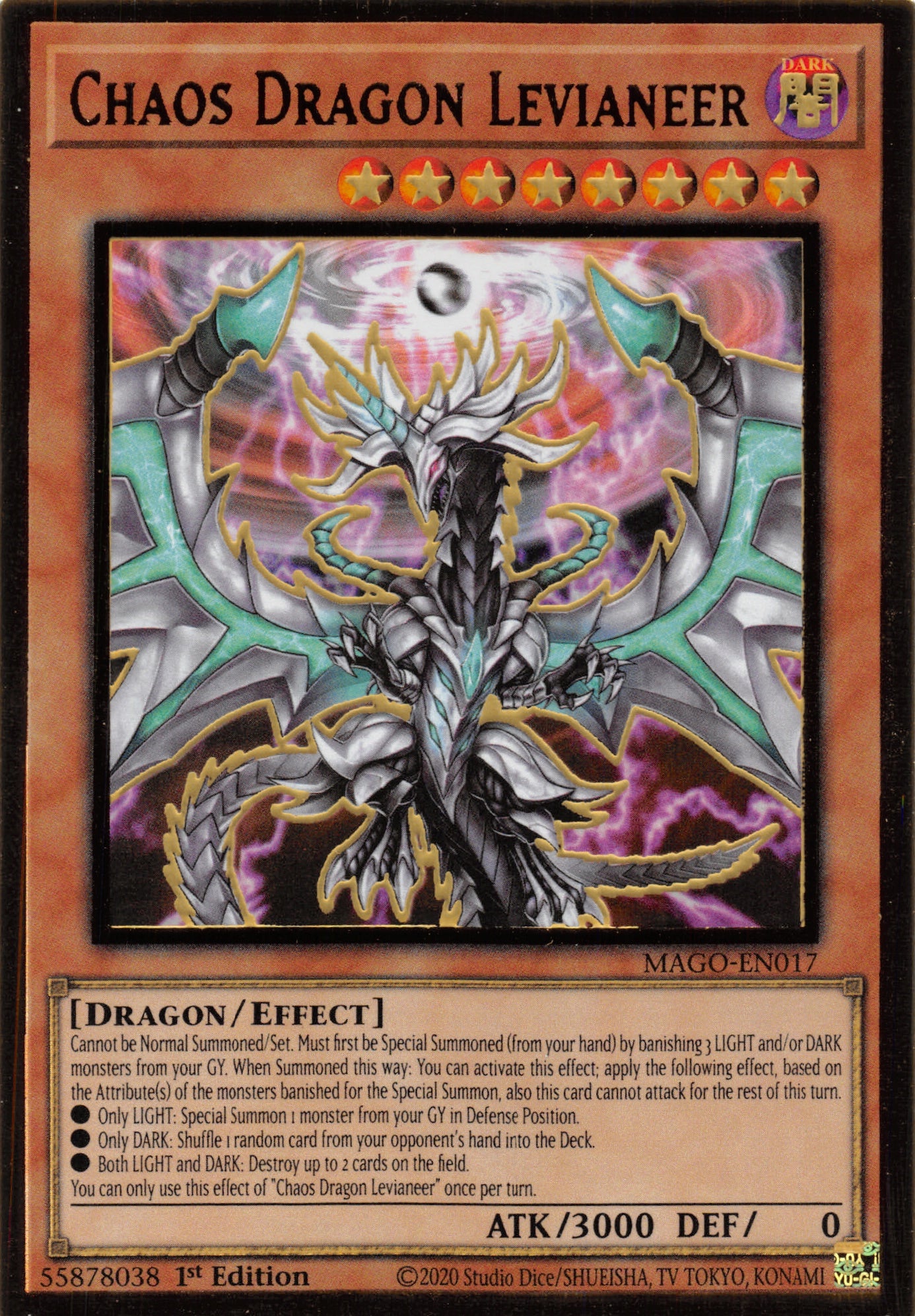 Chaos Dragon Levianeer [MAGO-EN017] Gold Rare