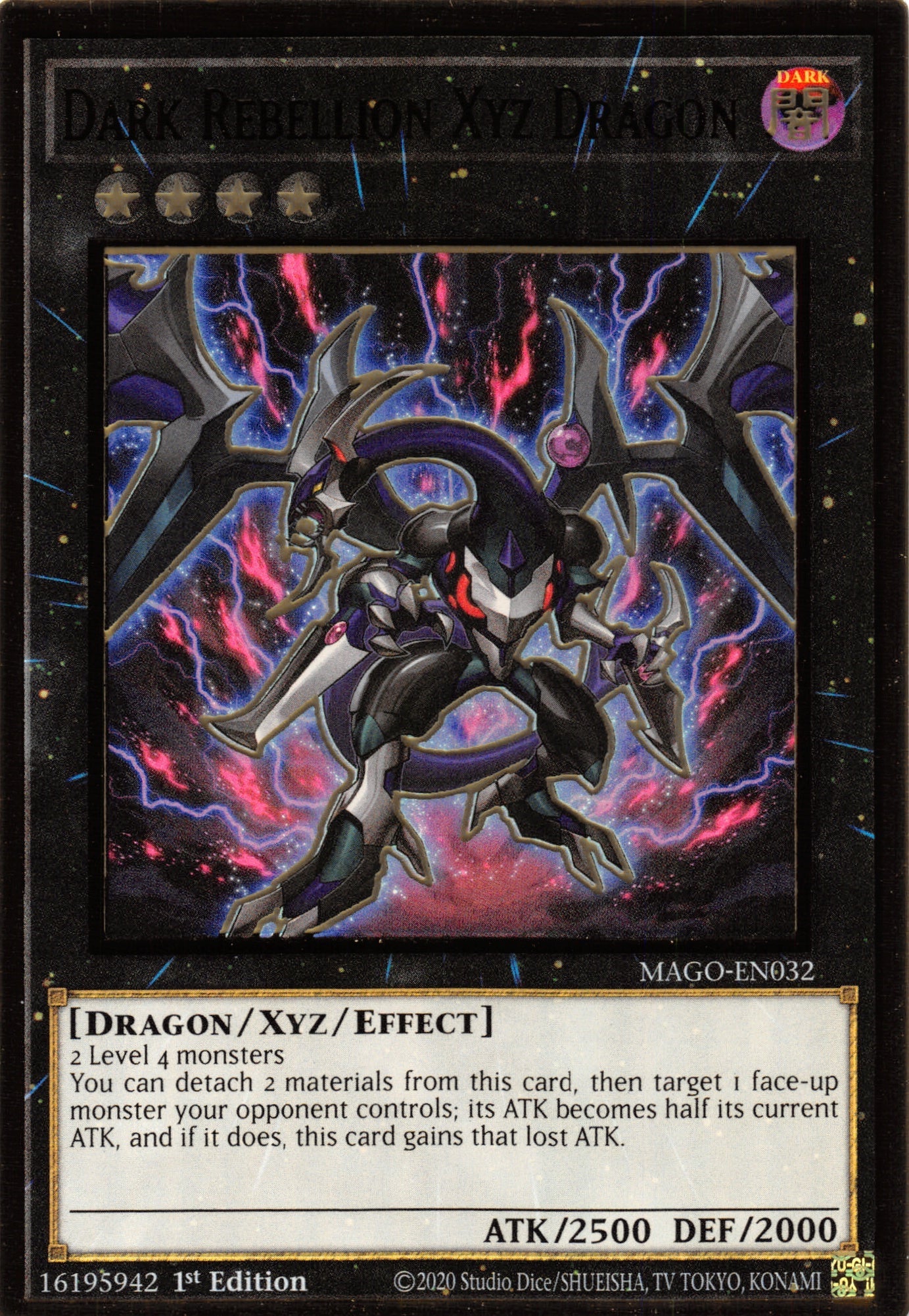 Dark Rebellion Xyz Dragon [MAGO-EN032] Gold Rare