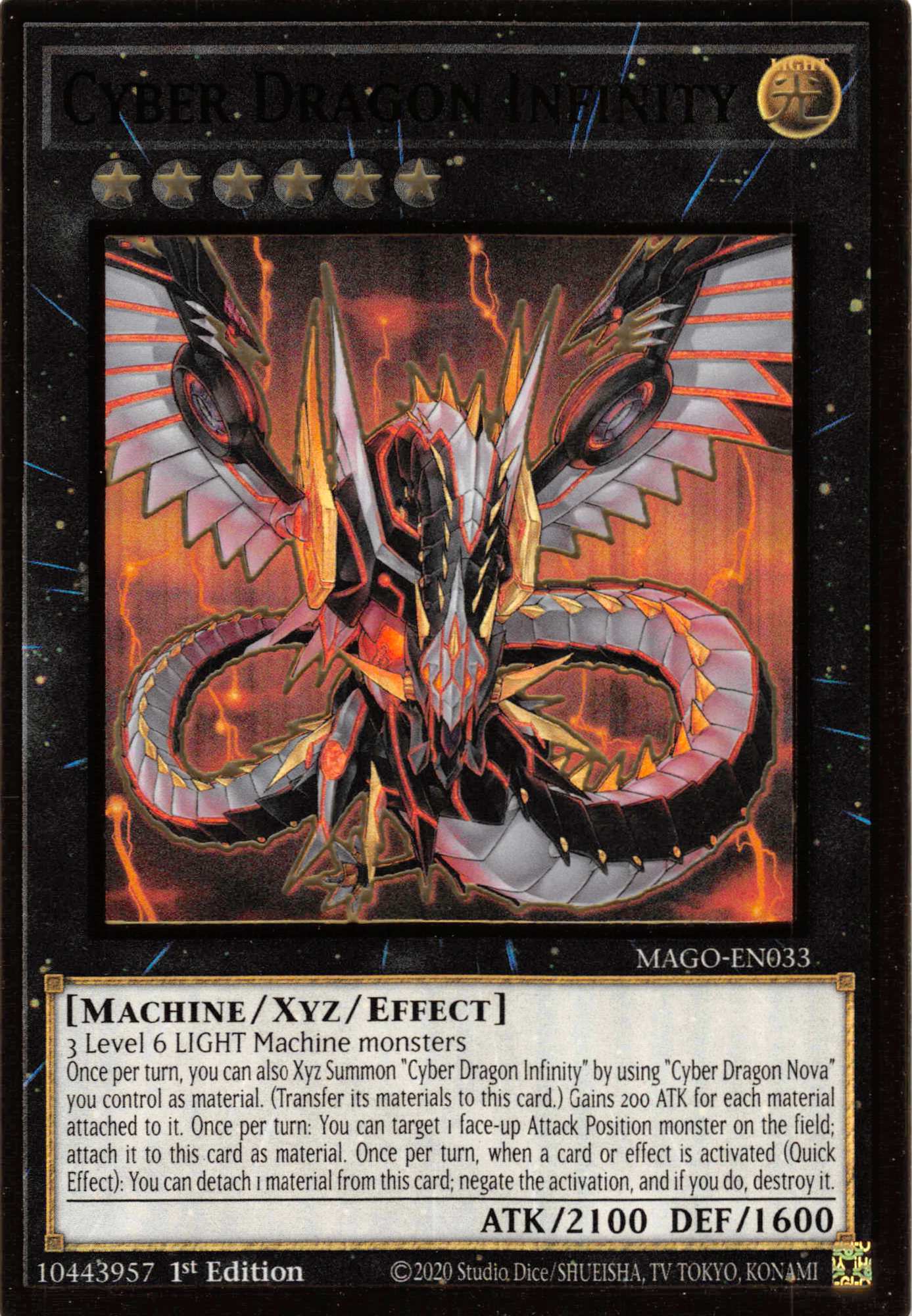 Cyber Dragon Infinity (Alternate Art) [MAGO-EN033] Gold Rare