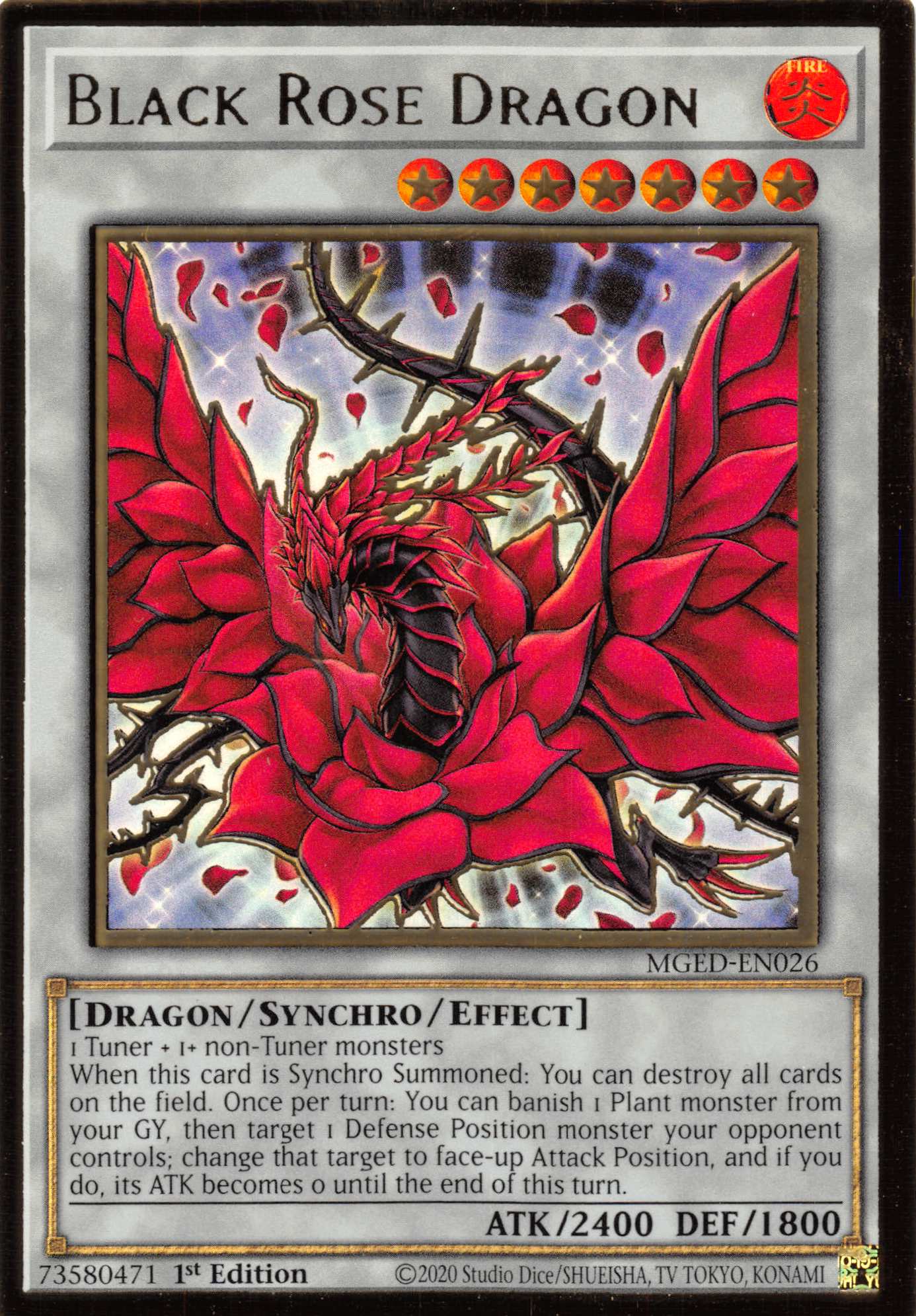 Black Rose Dragon [MGED-EN026] Gold Rare