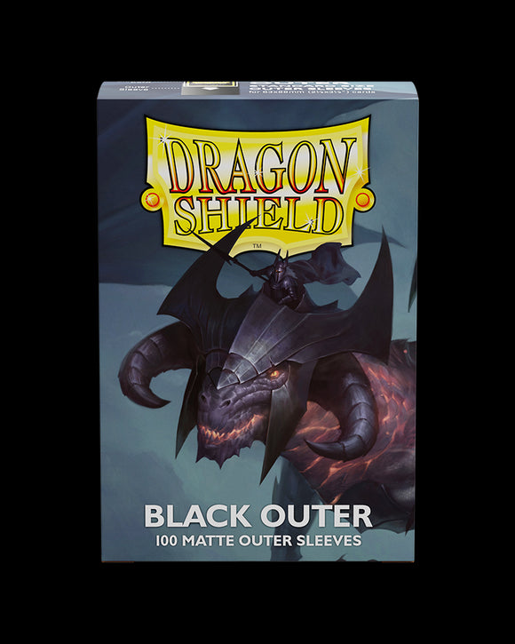 Dragon Shield: 100ct Black Matte Outer Sleeves (Standard Size)