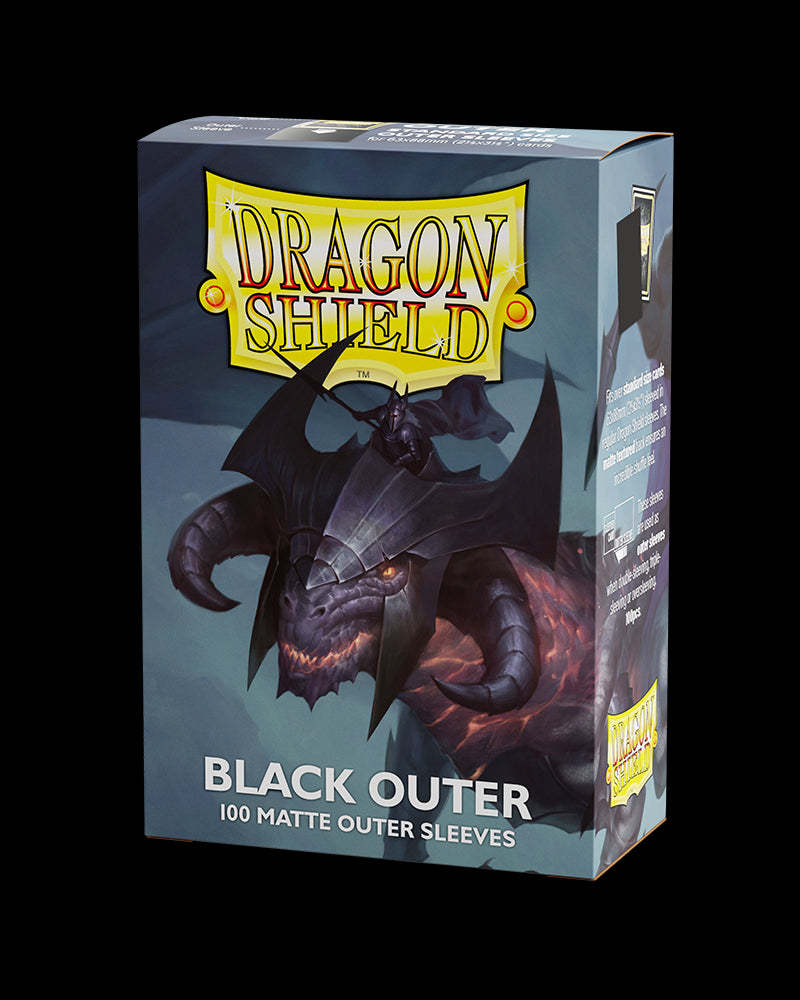 Dragon Shield: 100ct Black Matte Outer Sleeves (Standard Size)