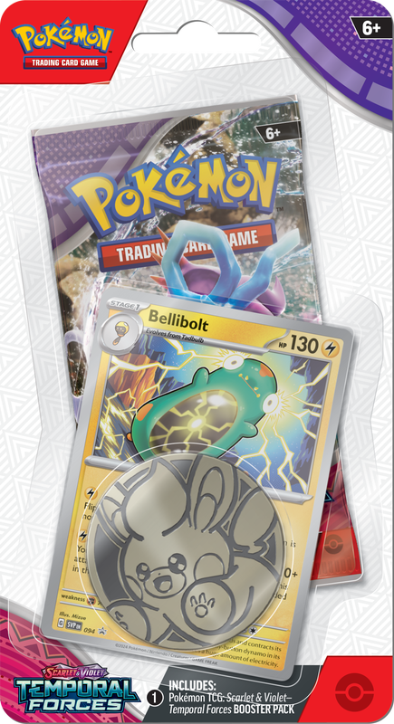 Pokémon TCG: Scarlet & Violet Temporal Forces Checklane Booster Pack (Bellibolt)