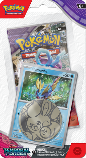 Pokémon TCG: Scarlet & Violet Temporal Forces Checklane Booster Pack (Carvanha)