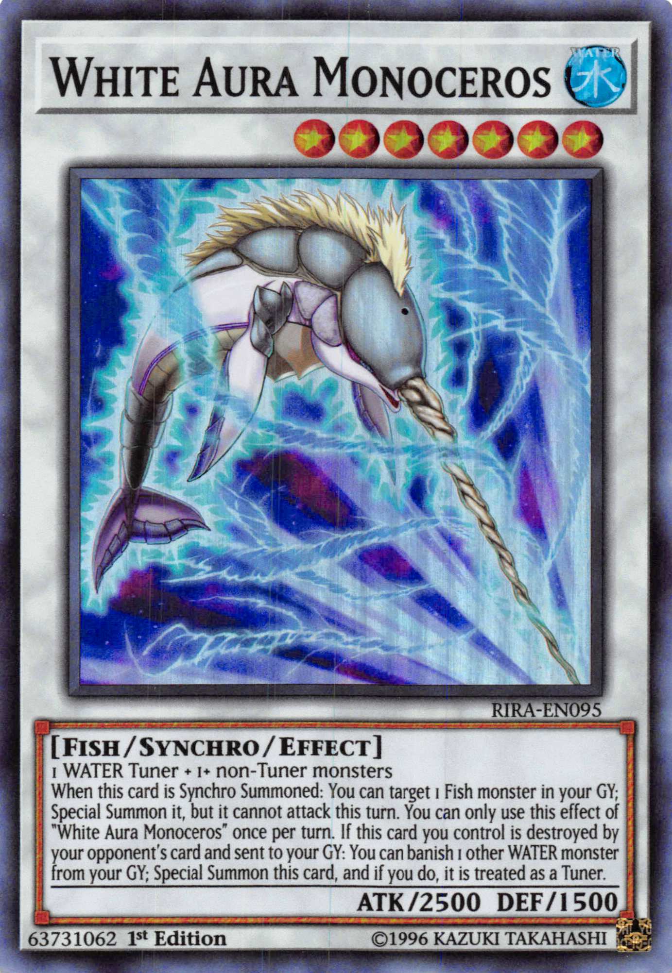 White Aura Monoceros [RIRA-EN095] Super Rare