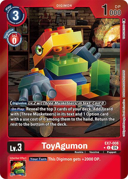 ToyAgumon - EX7-008 (Foil) [EX7-008-U] [Digimon LIBERATOR] Foil