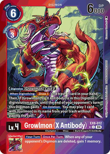 Growlmon (X Antibody) (Limited Foil) [EX8-012-C] [Chain of Liberation] Foil
