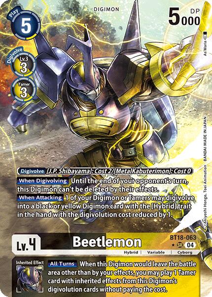 Beetlemon (Alternate Art) [BT18-063-SR] [Release Special Booster 2.0] Foil