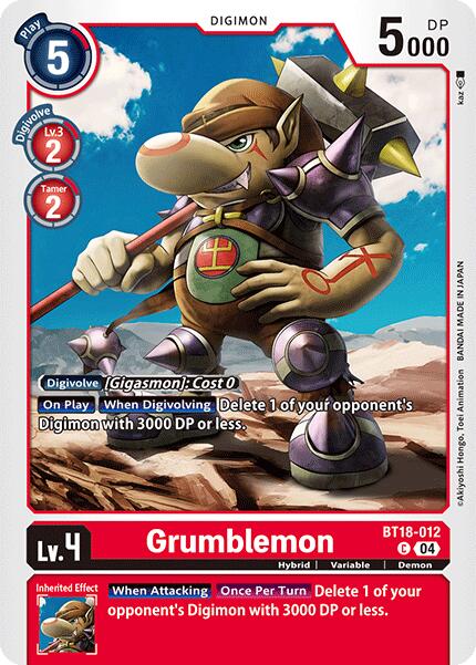 Grumblemon [BT18-012-C] [Release Special Booster 2.0] Normal