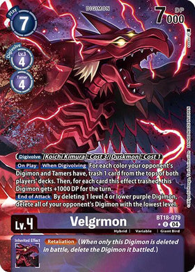 Velgrmon (Alternate Art) [BT18-079 R] [Release Special Booster 2.0] Foil