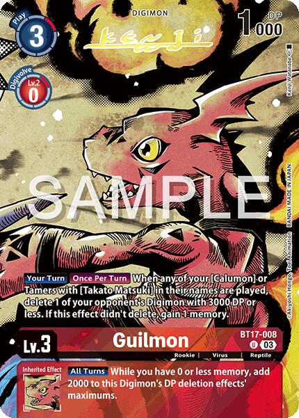 Guilmon (Signed) [BT17-008-U] [Release Special Booster 2.0] Foil