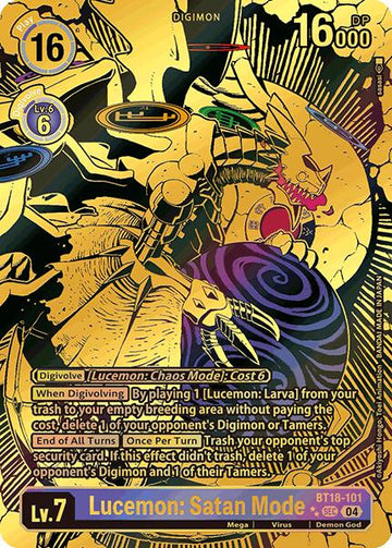 Lucemon: Satan Mode (Textured) [BT18-101-SEC] [Release Special Booster 2.0] Foil